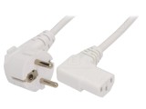 Cablu 3x0,75mm2 PVC 1,8m Alb 10A 250V Uni-Schuko