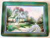 Tablou portelan - Thomas Kinkade - Hometown memories - Teacup cottage - 1998