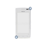 Capacul frontal al ecranului Nokia 500 Ecran tactil alb