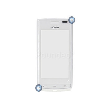 Capacul frontal al ecranului Nokia 500 Ecran tactil alb foto