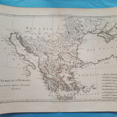 Harta a Turciei Europene, tiparita in 1787
