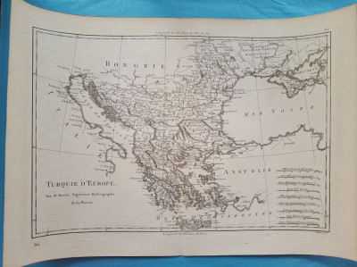 Harta a Turciei Europene, tiparita in 1787 foto