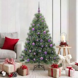 VidaXL Brad de Crăciun artificial cu 150 LED Verde 150 cm PE și PVC 3397841