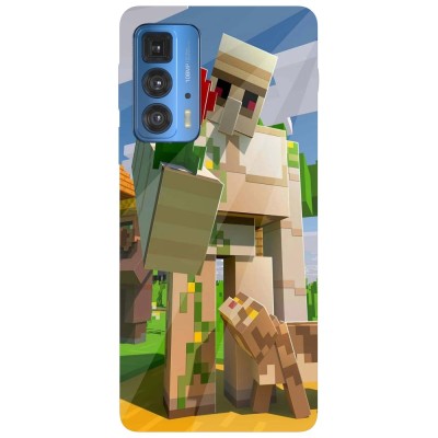 Husa compatibila cu Motorola G20 model Golem Minecraft, Silicon, TPU, Viceversa foto