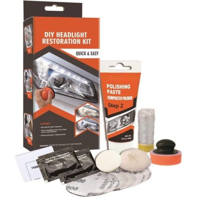 Kit polish auto profesional pentru faruri cu multile accesorii foto