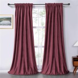 Draperie soft cu rejansa din bumbac cu 4 ate tip fagure, Super, 250x260 cm, densitate 200 g/mp, Roz