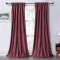 Set draperii soft cu rejansa din bumbac cu 4 ate tip fagure, Super, 150x250 cm, densitate 200 g/mp, Roz, 2 buc