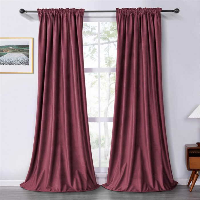 Draperie soft cu rejansa din bumbac cu 4 ate tip fagure, Super, 250x240 cm, densitate 200 g/mp, Roz