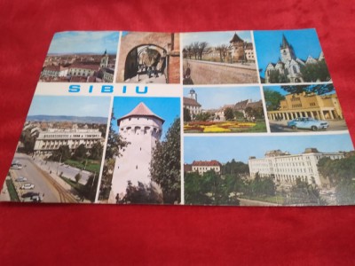 CARTE POSTALA JUDETUL SIBIU FORMAT MARE CIRCULATA foto