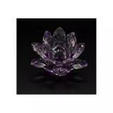 Cumpara ieftin Floare de lotus mov din cristal de sticla -8cm