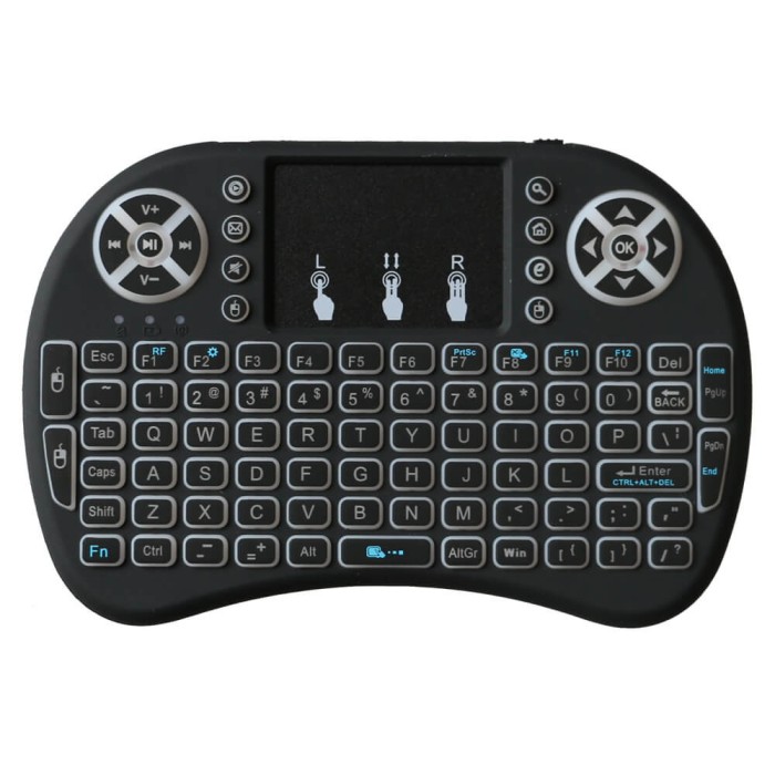 Mini tastatura wireless cu iluminare de fundal Lipa, Negru