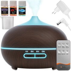 Umidificator de aer ultrasonic 4&icirc;n1 Ruhhy - Difuzor aromaterapie, ionizator și lampă LED
