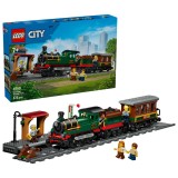 LEGO City Tren cu aburi vintage, set de constructie 575 piese, 7+ ani