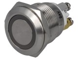 Comutator anti-vandalism SPST-NO 2A/36VDC IP65 &Oslash;19mm