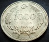Moneda 1000 LIRE - TURCIA, anul 1993 * cod 642 A = luciu batere, Europa
