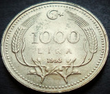 Cumpara ieftin Moneda 1000 LIRE - TURCIA, anul 1993 * cod 642 A = luciu batere, Europa