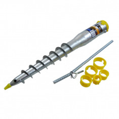 Suport, ancora, tip burghiu, pentru umbrela, metalic, 68x580 mm, Drel