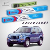 Cumpara ieftin Ștergătoare Jeep Cherokee KJ 2001-2007 | Set Față și Spate Flat Premium &ndash; TeamCar&reg;