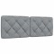 vidaXL Pernă tăblie de pat, gri deschis, 140 cm, material textil 4019219