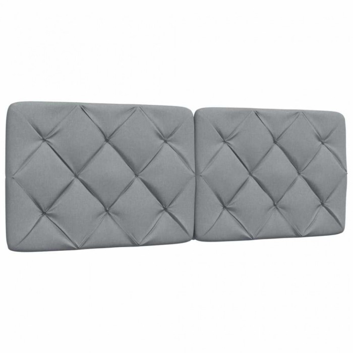 vidaXL Pernă tăblie de pat, gri deschis, 140 cm, material textil 4019219