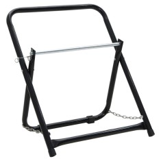 vidaXL Căruț tambur furtun 48 cm 45 kg negru oțel vopsit electrostatic 156041
