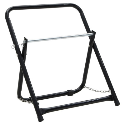 vidaXL Căruț tambur furtun 48 cm 45 kg negru oțel vopsit electrostatic 156041 foto