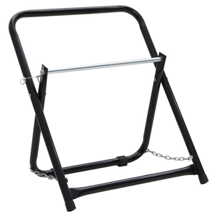 vidaXL Căruț tambur furtun 48 cm 45 kg negru oțel vopsit electrostatic 156041