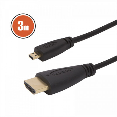Cablu micro HDMI &amp;bull; 3 mcu conectoare placate cu aur foto