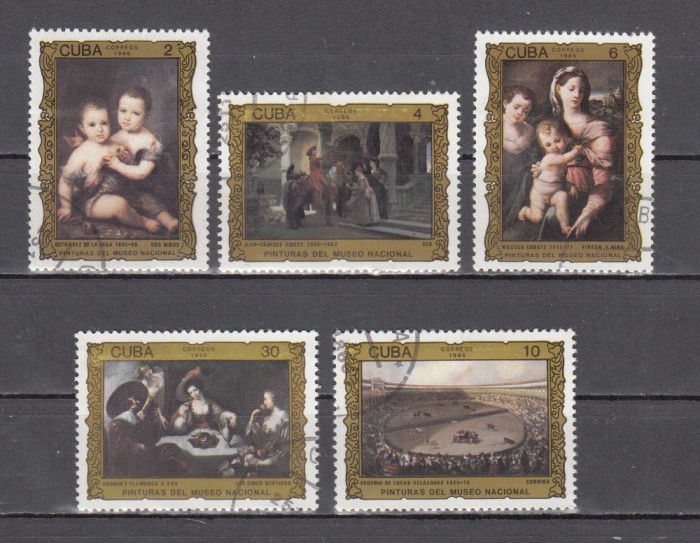 A12 S2 1 - Timbre foarte vechi - Cuba - arta - pictura