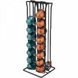 Suport pentru capsule Nespresso, 32 de capsule, Inox, Negru, 5Five&reg;