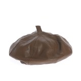 Bereta maro din piele ecologica