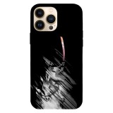 Husa compatibila cu Apple iPhone 15 Pro Max, Viceversa, model Samurai Jack dashed art , Silicon, TPU, Transparent, Carcasa