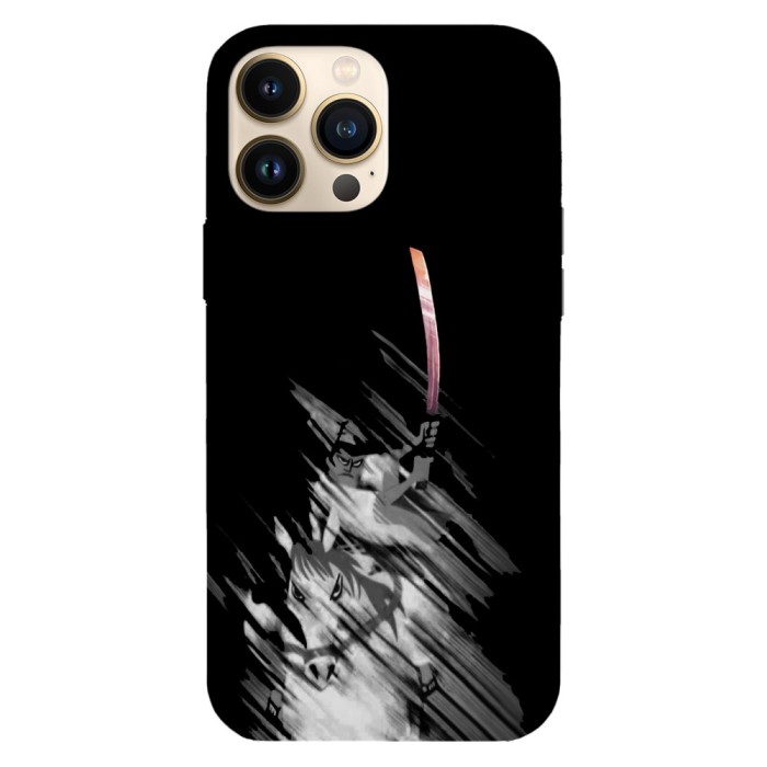 Husa compatibila cu Apple iPhone 14 Plus, Viceversa, model Samurai Jack dashed art, Silicon, TPU