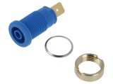 Conector banană 4mm soclu 32A 1kV albastru Hirschmann T&amp;M