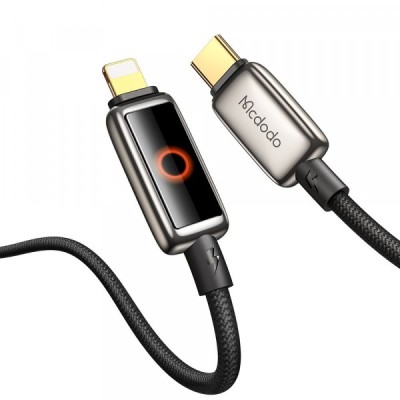 Cablu Date si Incarcare USB-C - Lightning McDodo CA-6670 Auto Power Off, 36W, 1.2m, Negru foto