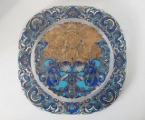 Farfurie de cristal Rosenthal Bjorn Wiinblad 1979, scena de Craciun, vintage