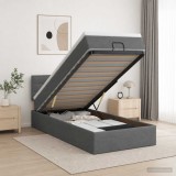 Cumpara ieftin Pat Ottoman cu Saltea si LED Gri inchis 80 x 200 cm Tesatura