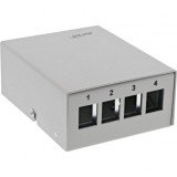 Carcasa keystone 4 x RJ45 metal Gri, Inline IL76264