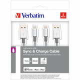 Verbatim Sync&amp;Charge Stainless Steel USB C To USB C 3.1 30 cm