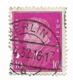 Germania - Friedrich Ebert - Culori noi, 1930 - 10 Pfg, obliterat