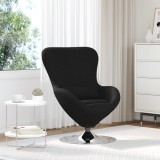 Scaun Ou vidaXL Negru din stofă