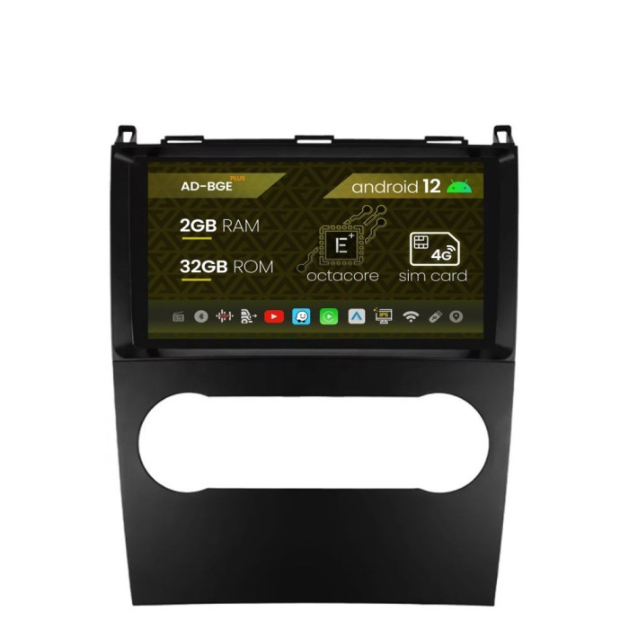 Navigatie Mercedes Benz A B Class (2004-2011), Android 12, E-Octacore 2GB RAM + 32GB ROM, 9 Inch - AD-BGE9002+AD-BGRKIT420