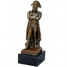 Napoleon-statueta din bronz pe un soclu din marmura XT-116