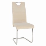 Cumpara ieftin Scaun tapiterie catifea bej Abira 43x44x96 cm