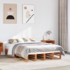 Gossi cadru pat fara saltea, maro ceruit, 140x190 cm, lemn masiv pin