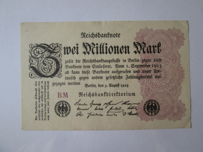 Germania 2 milioane Mark 1923