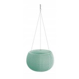 Ghiveci decorativ cu lant, rotund, verde, 23.9x16.1 cm, Splofy Bowl WS&nbsp; GartenVIP DiyLine, Prosperplast