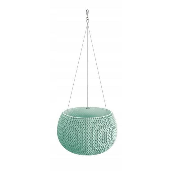 Ghiveci decorativ cu lant, rotund, verde, 23.9x16.1 cm, Splofy Bowl WS&nbsp; GartenVIP DiyLine