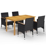 Gossi set mobilier de gradina, 5 piese, negru
