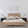VidaXL Noptiere, 2 buc., negru, 40x34x35 cm, lemn masiv de pin 818294